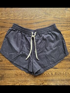 Billabong Women's Cotton Drawstring Shorts in Charcoal Gray